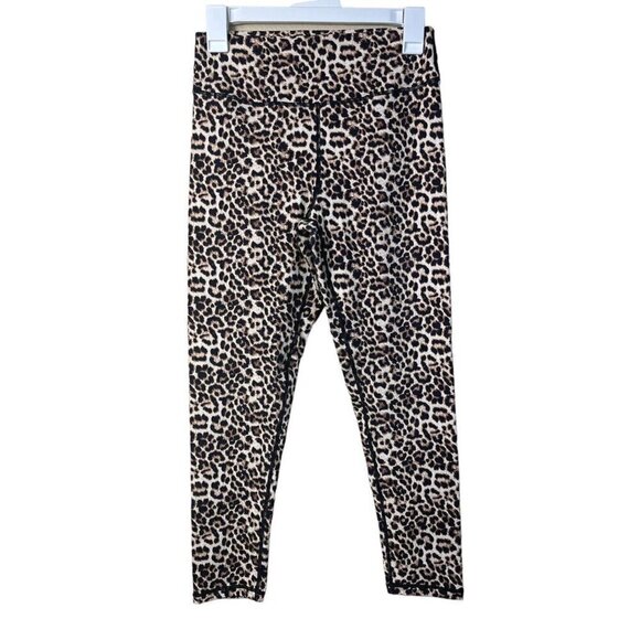 Zyia Active Brilliant Scrunchy High Rise 7/8 Leggings Leopard Print Women's 8-10 - Picture 1 of 7